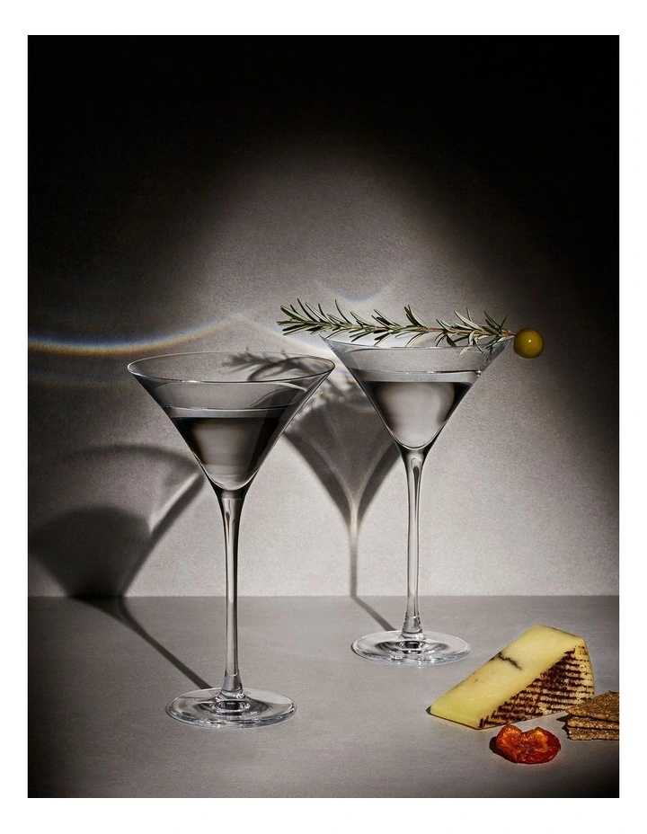 Duet Martini Glass Set of 2 170ml in Clear