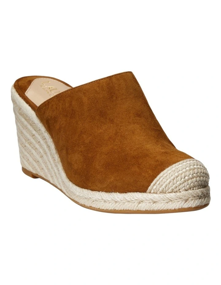 Pennie Suede Espadrille Wedge Heel in Whiskey