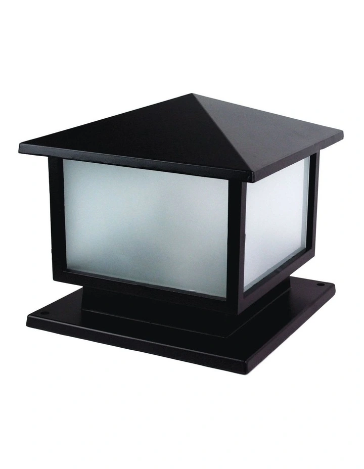 Cortez Outdoor Metal Post Top Black