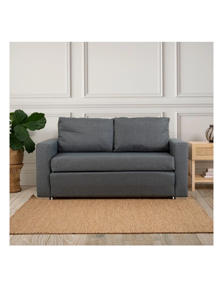 Selena 2 in 1 Sofa Couch 2 Seater Charcoal