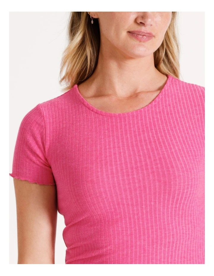Emma Short Top in Fuchsia