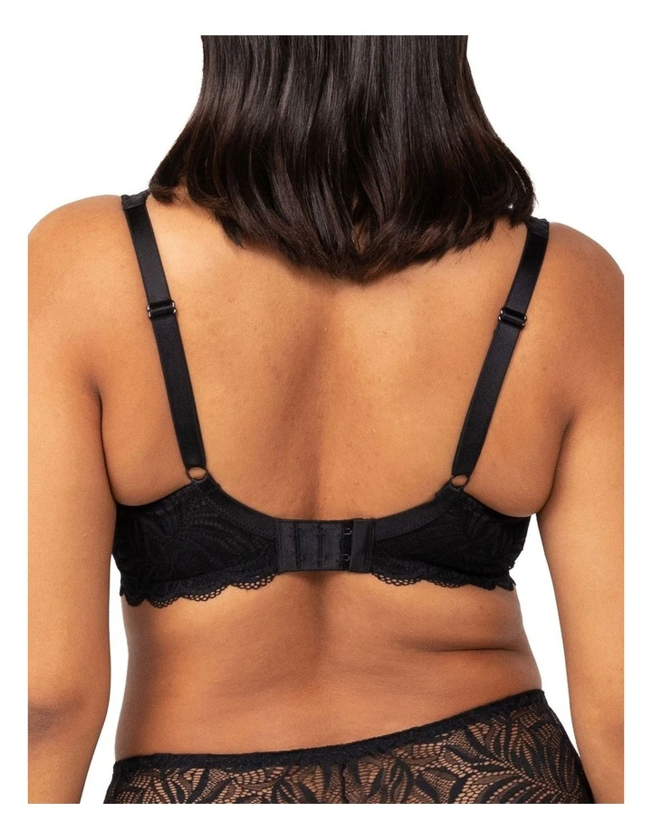 Essential Lace Balconette Underwire Bra in Black