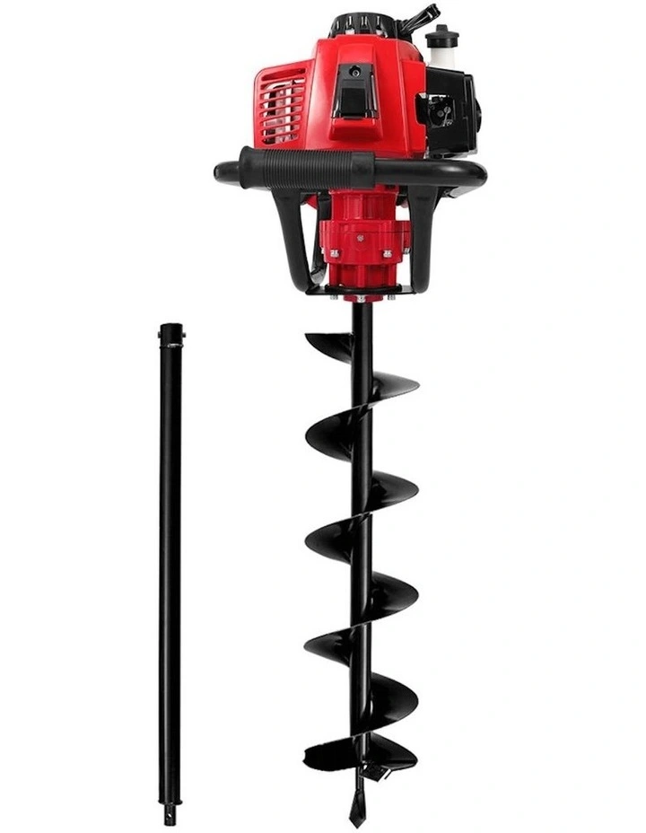 Petrol Post Hole Digger 80cc in Red/Black