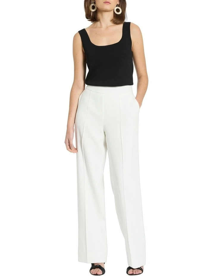 Dany Straight Leg Pant in Ivory