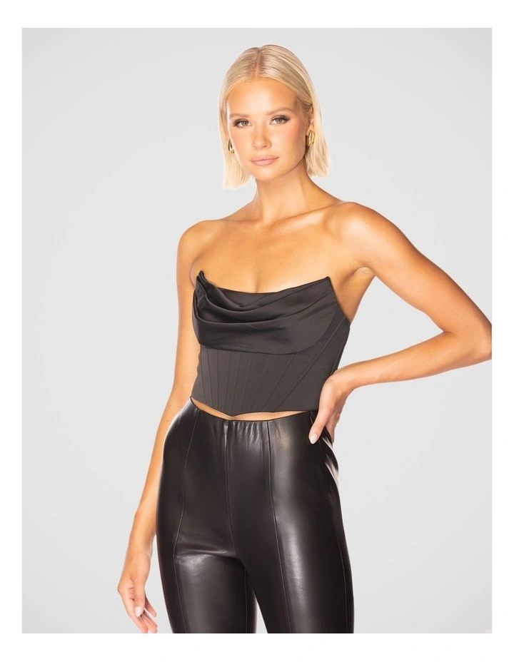 Mika Corset Top in Black