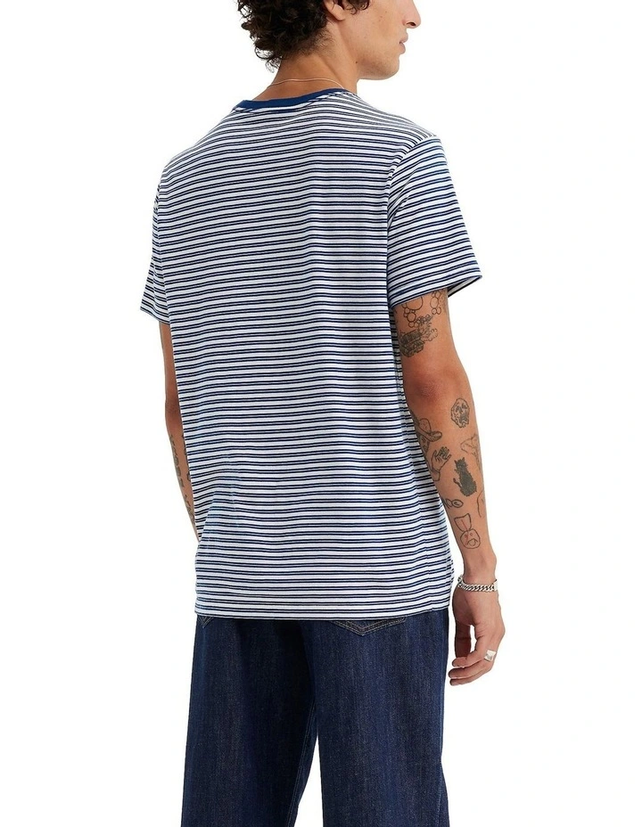 Relaxed Tab Short-Sleeve T-Shirt in Navy Peony
