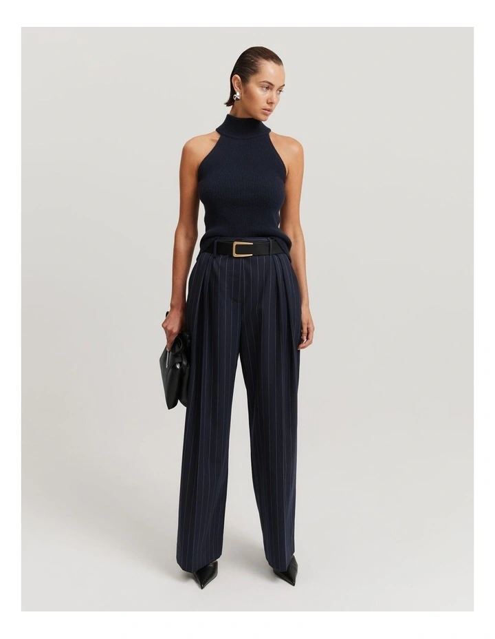 Sleeveless Knit in Navy