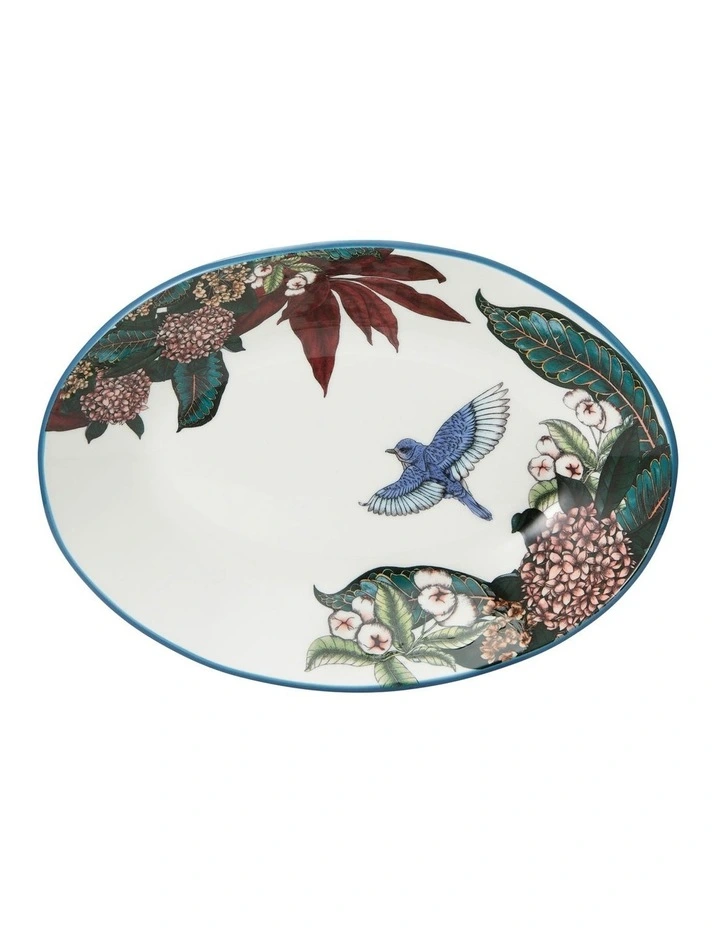 The Blck Pen Reminisce Oval Serving Bowl 25x17cm Gift Boxed in Multi