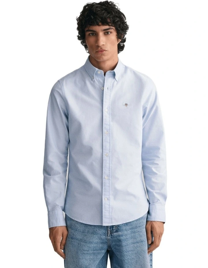 Slim Fit Oxford Shirt in Light Blue