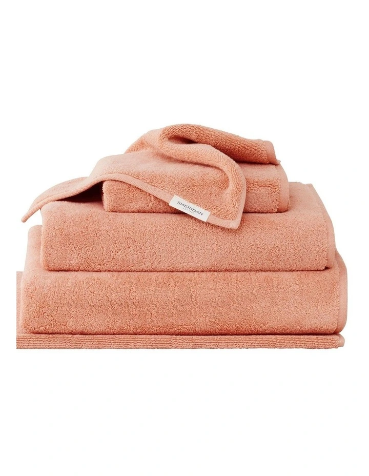 Aven Towel Collection in Coral Pink