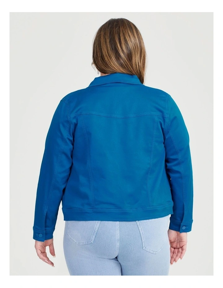 Coloured Classic Denim Jacket in Deep Lagoon