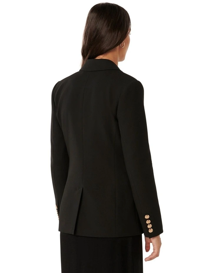 Immie Double Breasted Blazer in Black