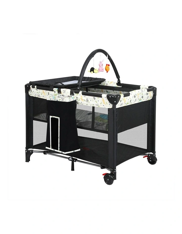 Baby Cot Bed in Black