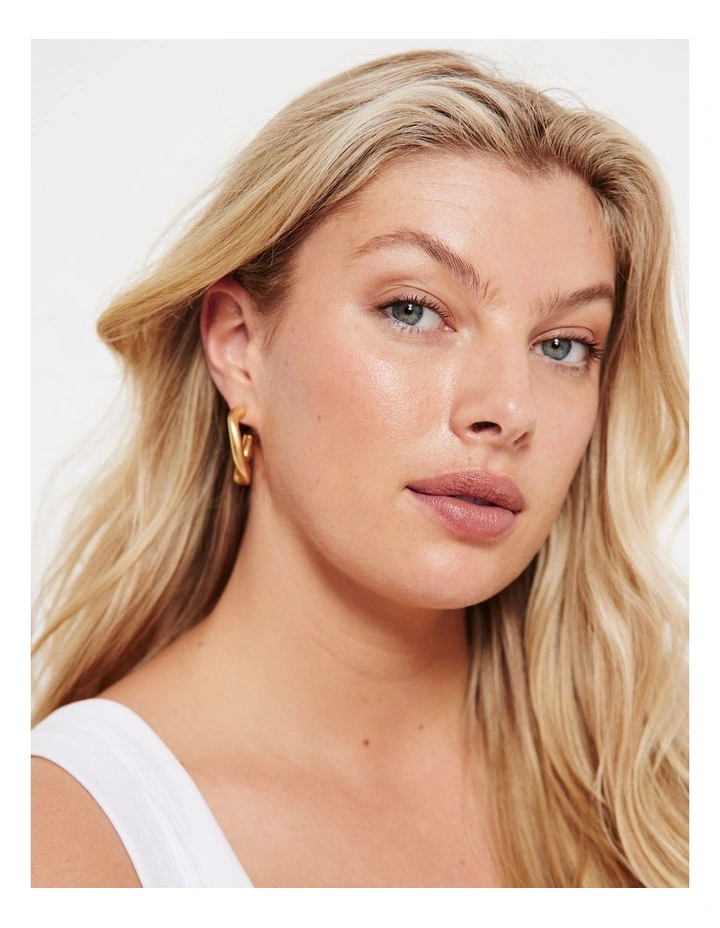The Helene Hoops in Gold