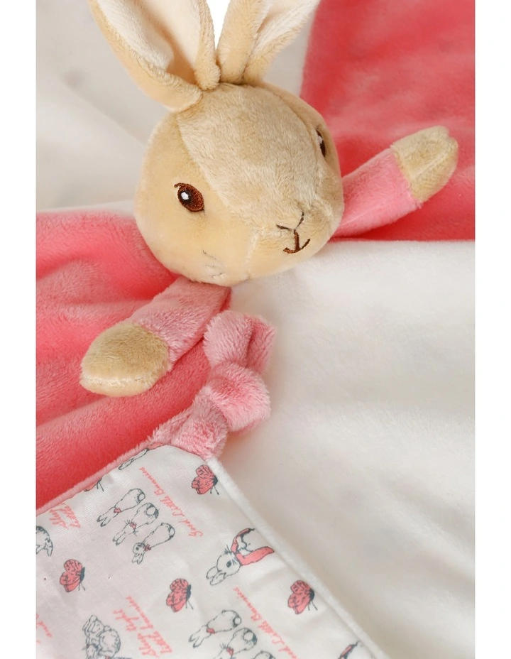 Flopsy Bunny Comfort Blanket in Pink and White