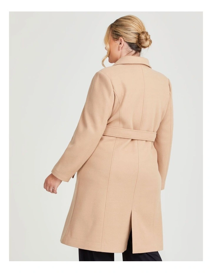 Lara Wool Blend Coat in Light Camel