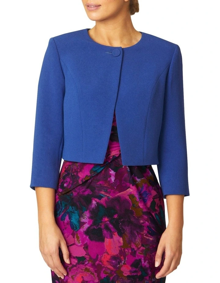 Jackie Cobalt Single Button Jacket in Cobalt