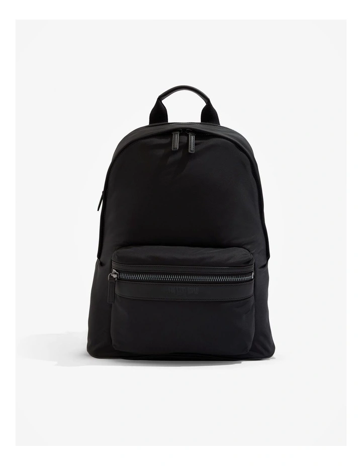 Recycled Polyester Backpack in Black