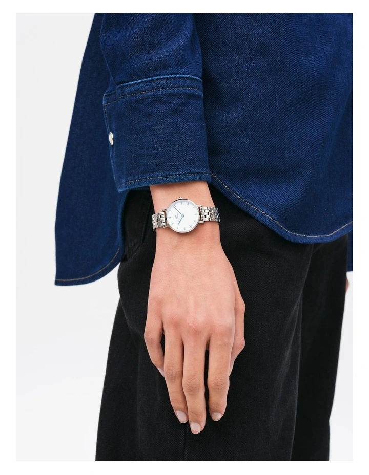 Petite Stainless Steel Watch in Silver