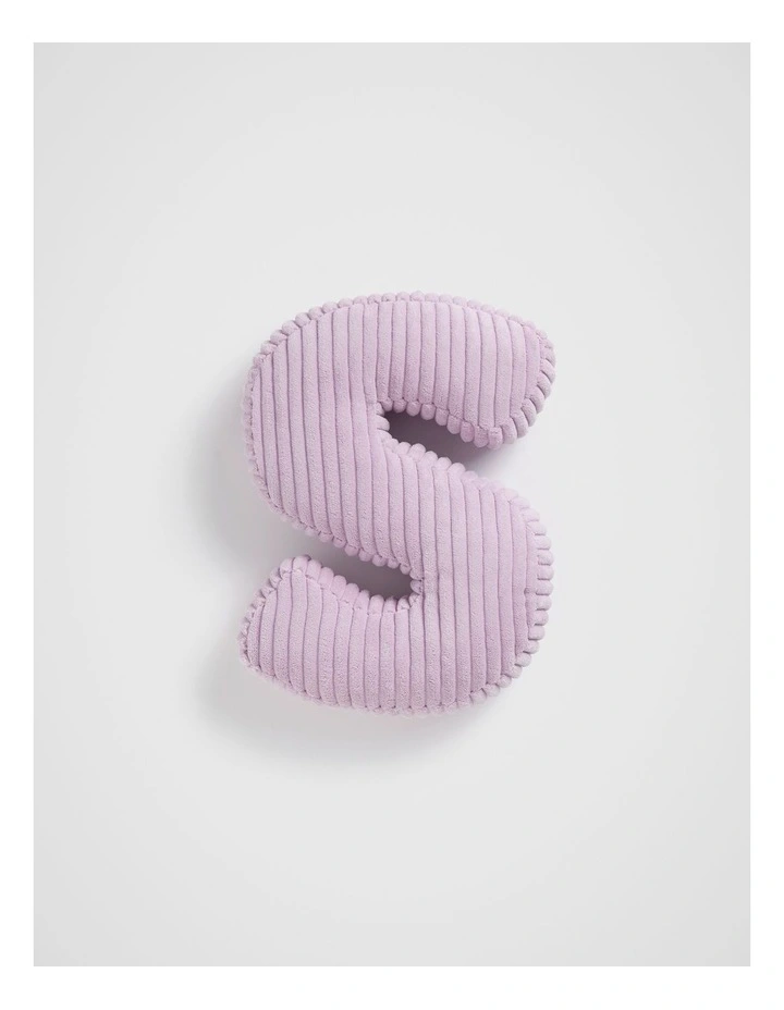 Orchid Cord Initial Cushion S in Purple