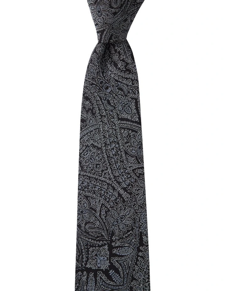 Wallpaper Paisley Silk Tie in Black