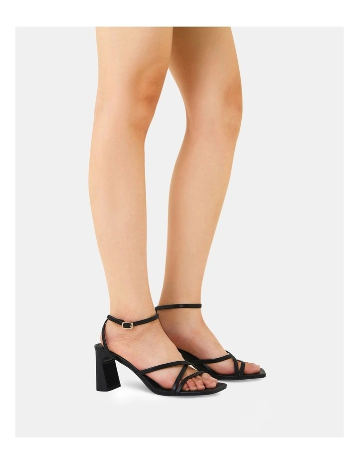 Urelia Strappy Sandals in Black