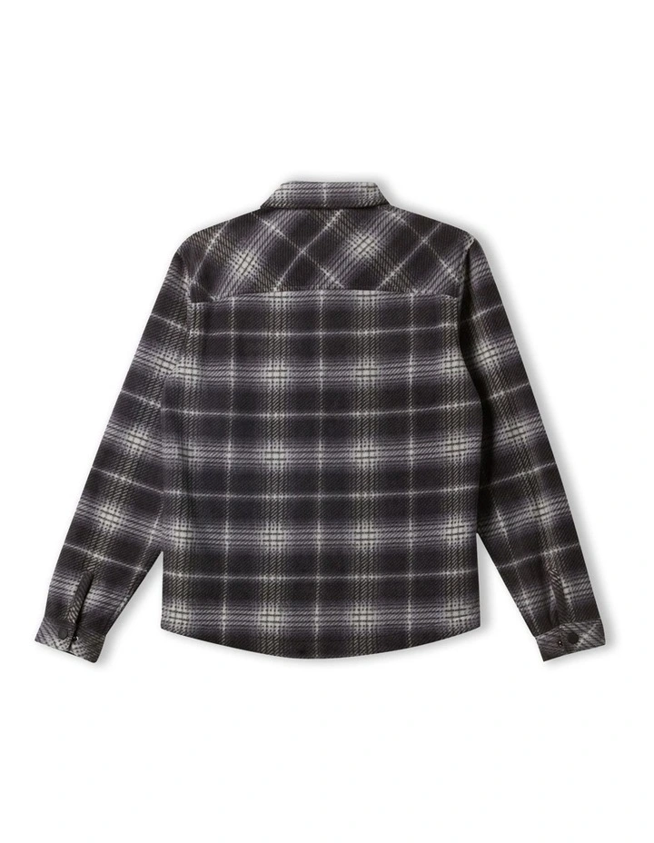 Surf Days Long Sleeve Fleece Top in Black
