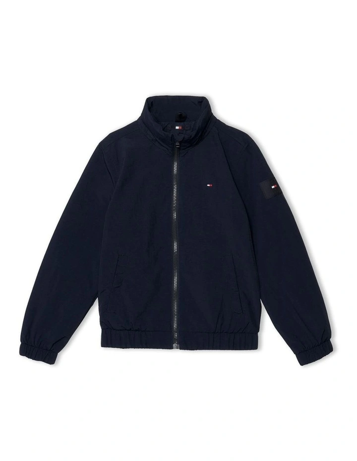 Essential Logo Relaxed Windbreaker (8-16 Years) in Navy