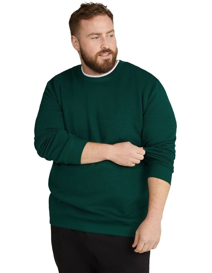 Joseph Jacquard Crew Sweat in Pine