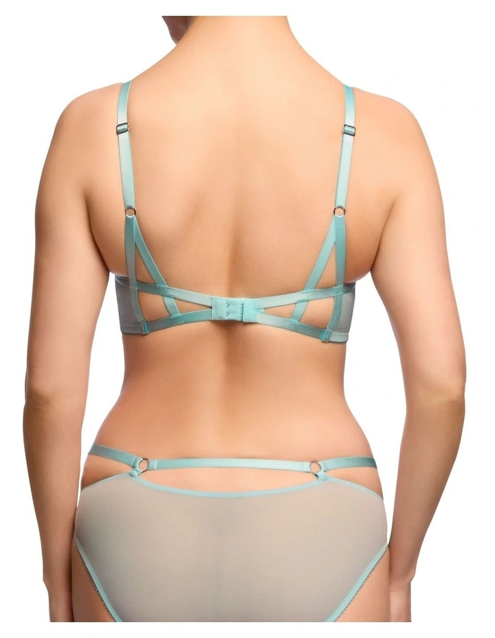 Madame X Underwire Bra with Sequins in Light Blue