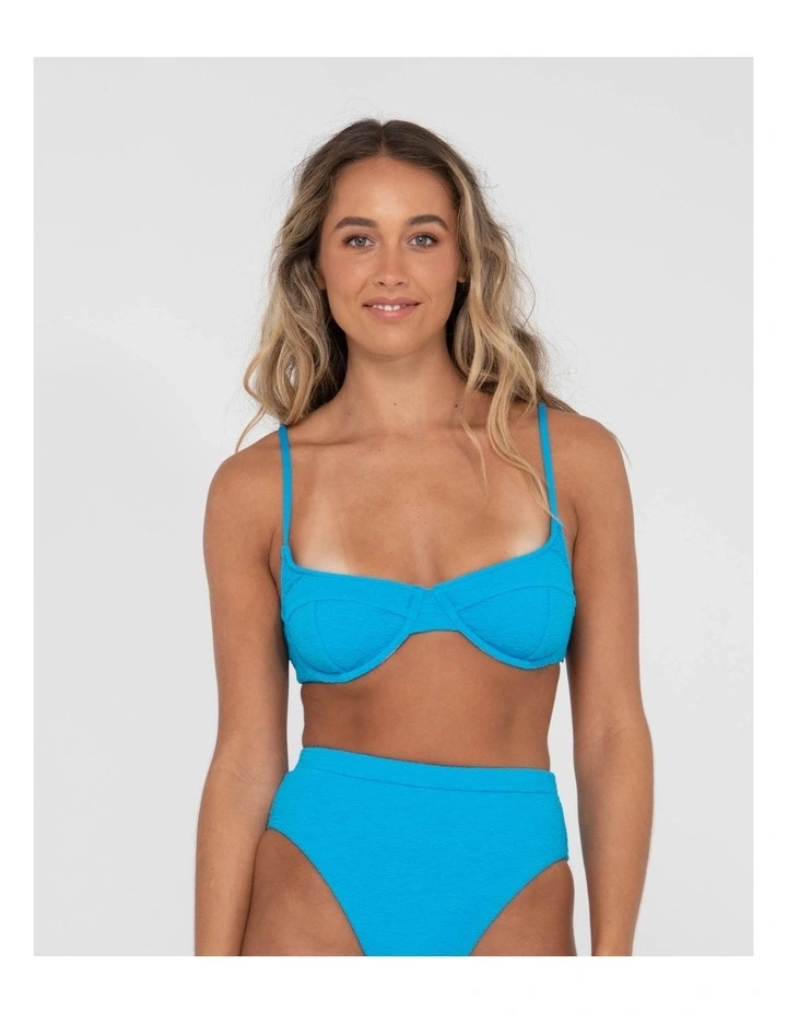 Sandalwood Balconette Bikini Top in Blue