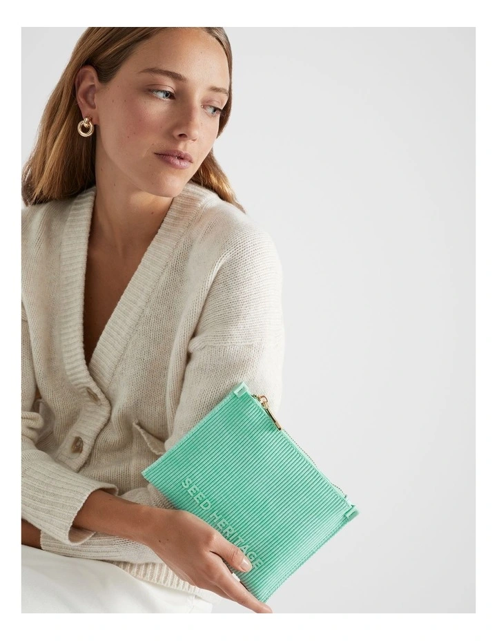 Knit Pouch in Opal