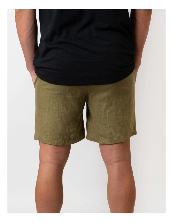 Linen Shorts in Khaki