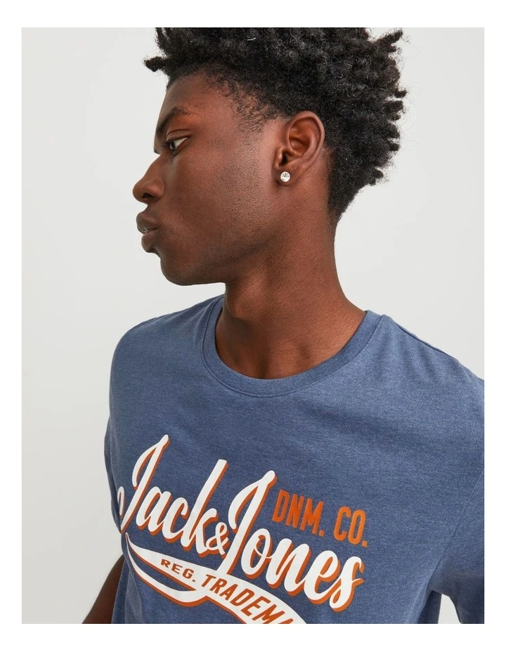 Logo Organic Cotton T-shirt in Blue