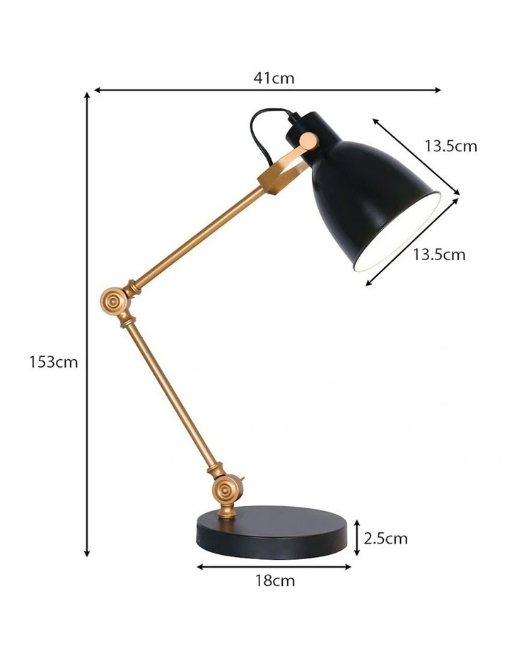 Adjustable Metal Table Lamp in Multi