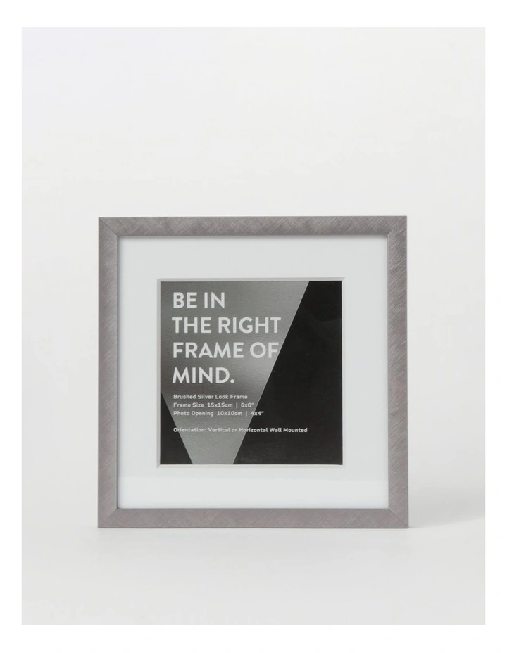 Platinum Metal Frame 15x15cm/10x10cm in Brushed Silver