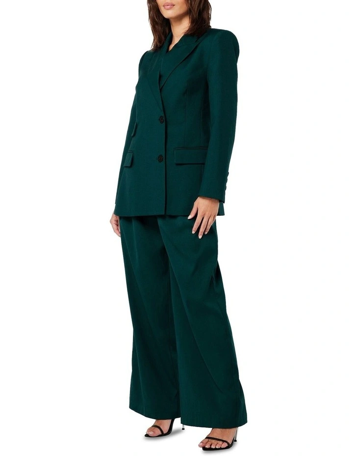 Talk Back Blazer in Teal
