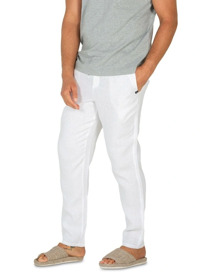 Linen Pant in White