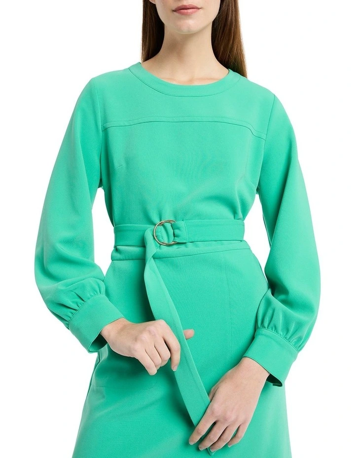 For-evergreen Crepe Dress in Evergreen