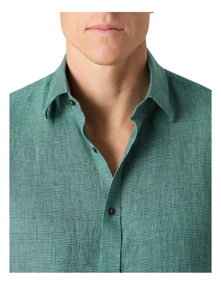 Mattarella Linen Shirt in Green
