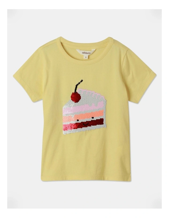 Flip Sequin T-shirt In Yellow
