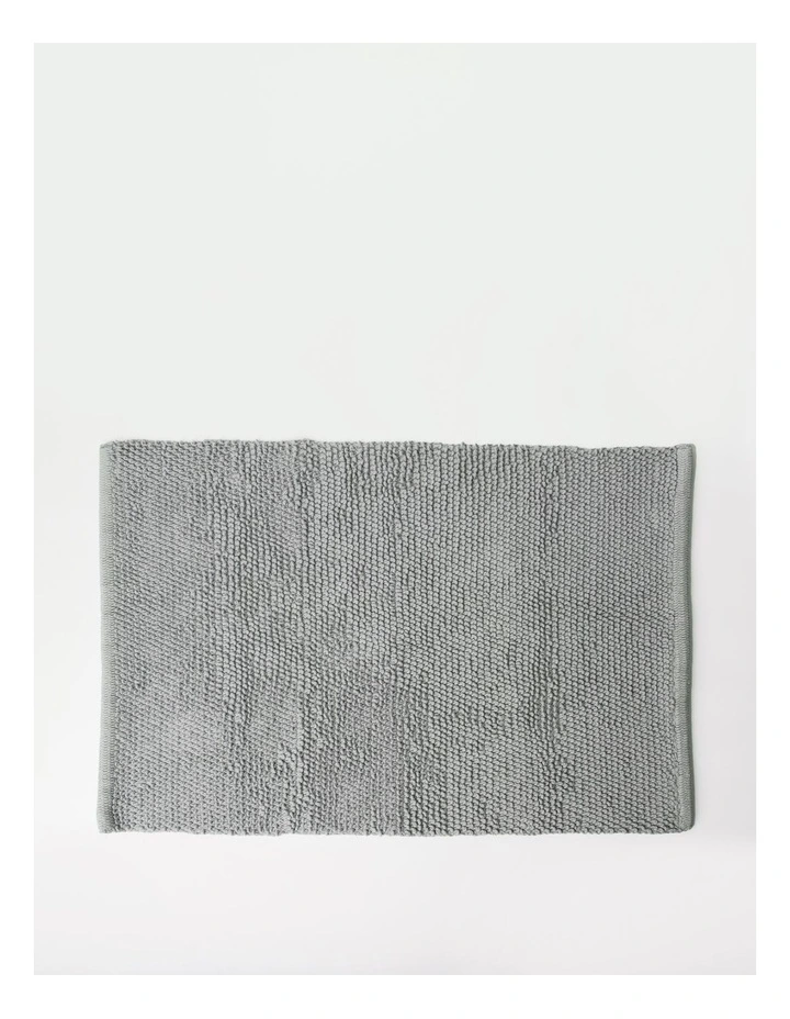 Woven Loop Bath Mat in Grey