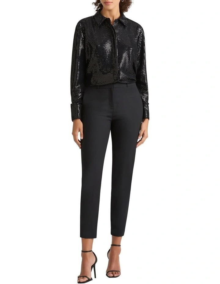 Charlene Disco Shirt in Black