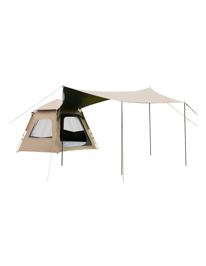 Instant Pop up Automatic Canopy Outdoor Camping Tent in Beige