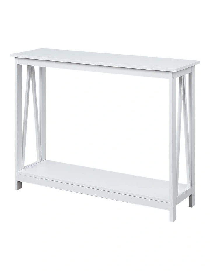 Consale Table 2 Shelf in White