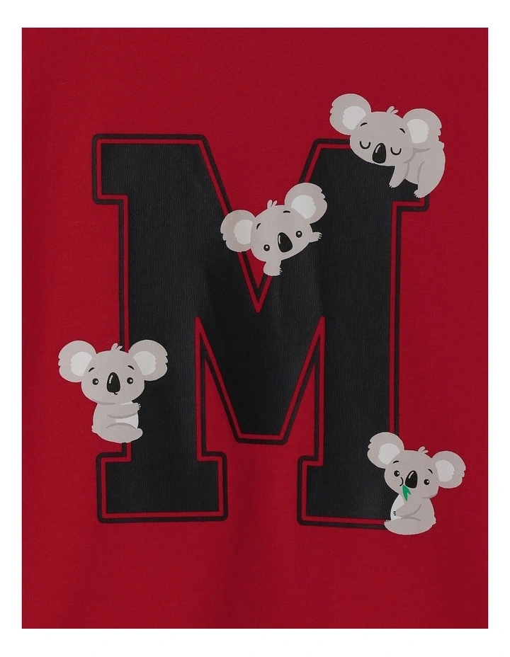 Essentials Long Sleeve Printed T-shirt in Red