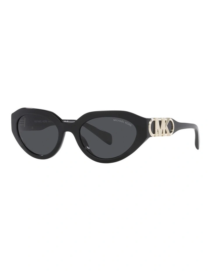 Empire Oval Sunglasses in Black