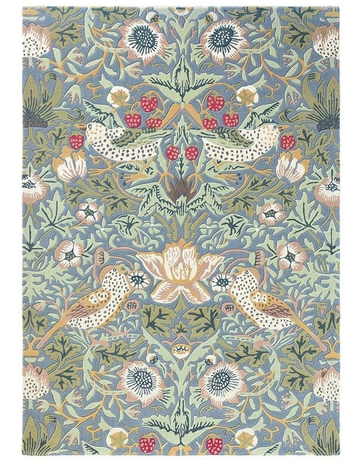 Morris & Co Strawberry Thief 027718 Rug Slate