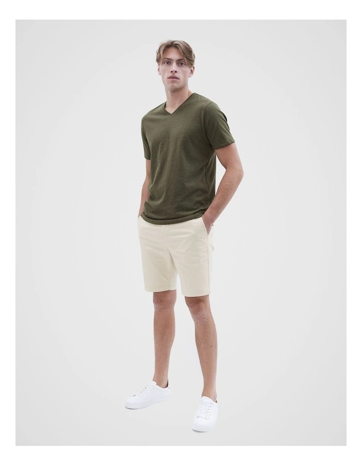 Classic V-neck T-shirt in Khaki