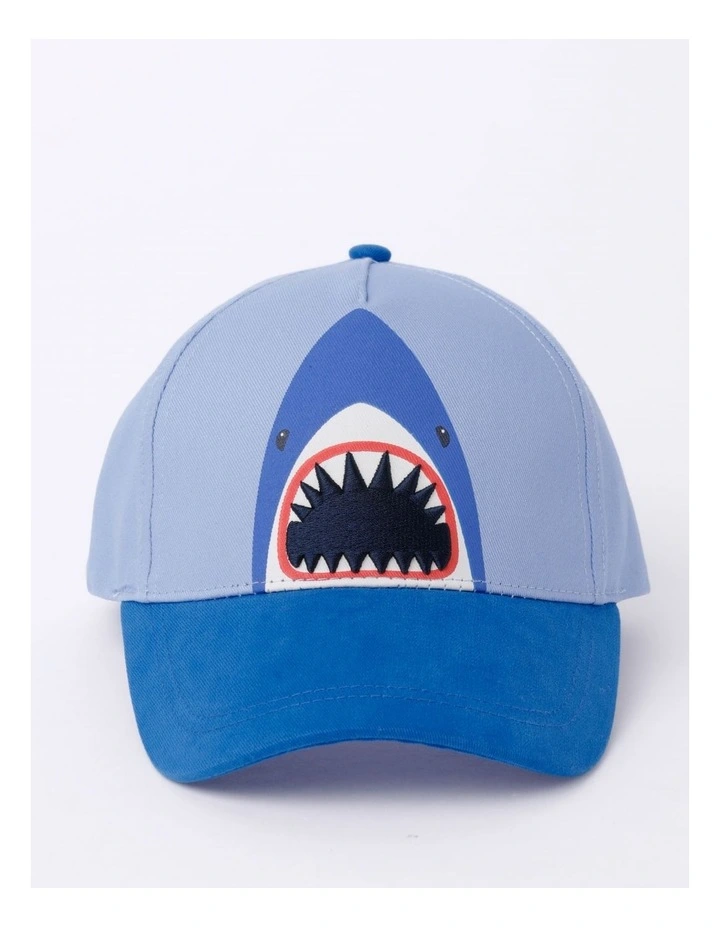 Shark Icon Cap in Light Blue